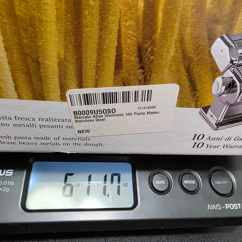 Marcato Atlas 150 Wellness Pasta Maker Stainless Steel Made in‎ Italy New